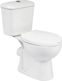 Kuchinox Lario, WC kombi, dvojtlačítko 3/6l, zadný odpad, sedadlo s pomalým zatváraním, biela, LAV-VKL_604P