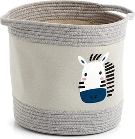 Zeller Present 2. akosť - Textilný úložný vak, vrece, kôš s motívom zebry, s držadlami ZEBRA