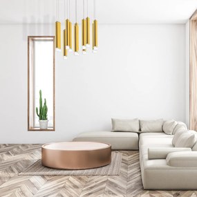 Závesné svietidlo Goldie, 13x zlaté kovové tienidlo, g