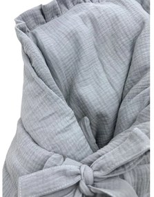 INTERMEDIC SK Obliečka na zavinovačku mušelín Sivá 73x73 cm – prírodná bavlna, šnurovanie Veľkosť: 37x120 cm