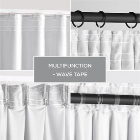 Biely zamatový dimout záves 140x270 cm Pleat – Restilo