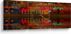 Obraz - Miesto pre letné kúpanie (s hodinami) (90x30 cm)