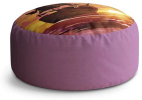 Sablio Taburet Circle Pirátska loď pri západe slnka: 38x48 cm