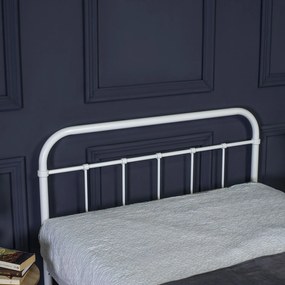 Kovová dvoulůžková postel Pablo 120x200 bílá