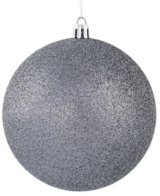 VIANOČNÁ BANKA NA STROMČEK SADA 4 KS (FI) 8 CM SIVÁ