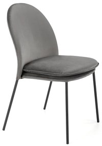 Jedálenská stolička K443 - sivá / čierna