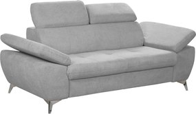 Dvojsedák Gisele, svetlo šedá látka