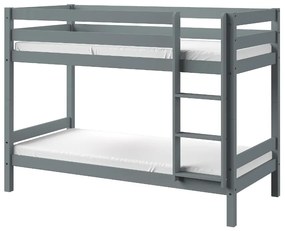 DL Drevená poschodová posteľ Olaf 90x190 - sivá