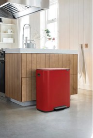 Brabantia BO pedálový kôš 2x30L červená