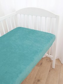 Plachta mikroplyš Deluxe do postieľky 60 x 120 cm - svetlo tyrkysové