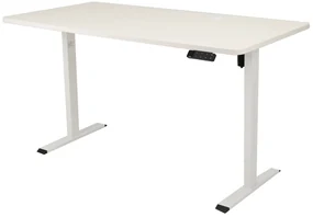 Výškovo nastaviteľný elektrický stôl BestBerg BBAT-16WW / rozmer 160x80 cm / výška 85-130 cm / biely