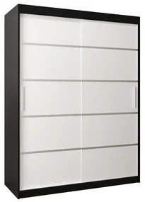 Šatníková skriňa 150 cm Verika 1 150 (čierna + biela). Vlastná spoľahlivá doprava až k Vám domov. 1063706