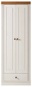 Biela šatníková skriňa z borovicového dreva 65x180 cm Anita – Støraa