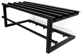 Čierny kovový nástenný vešiak s poličkou Marco – Spinder Design