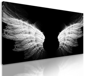 Obraz anjelské krídla v čiernobielom prevedení