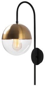 Nástenné svietidlo v čierno-zlatej farbe ø 20 cm Bastos – Opviq lights