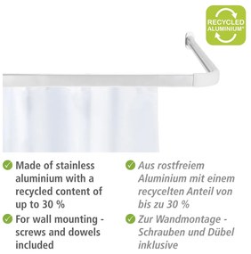 Biela tyč na sprchový záves Era – Wenko