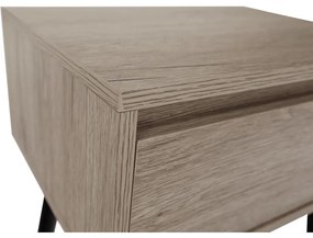 Tempo Kondela Príručný/nočný stolík, dub/čierna, ALYSANDRA TYP 1