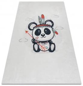Dywany Łuszczów, Detský kusový koberec Bambino 1129 Panda cream, 140x190, čiernobiela, detská izba