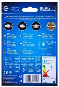 Schodiskové LED svietidlo Berg, 1x LED 0,6w, 4000k, s