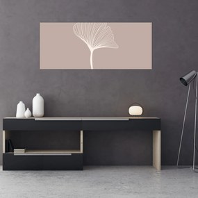 Obraz - Béžové listy N⁰5 (120x50 cm)