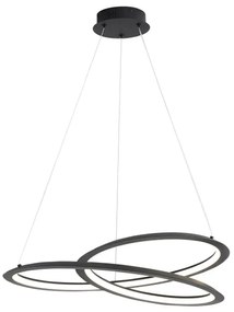 LED Luster na lanku TANGO LED/44W/230V 4000K pr. 60 cm čierna