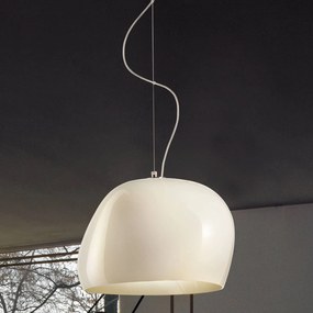 Závesná lampa Surface Ø 40cm E27 biela/matná biela