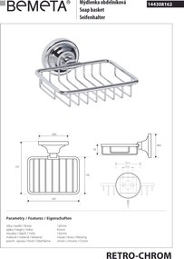 Bemeta Design RETRO chróm: Mydelnička - 144308162