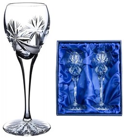 Onte Crystal Bohemia Crystal ručne brúsené poháre na Likér Mašle 90 ml 2KS