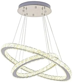 LED Stmievateľný luster na lanku LED/115W/230V 3000-6500K strieborná + DO