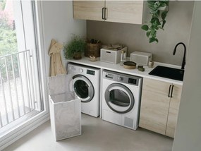 Krémovobiely kôš na bielizeň z recyklovaného plastu 60 l Kaya – Curver