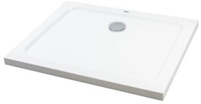 Coria 80x120x5 cm Štvorcová, obdĺžniková, akrylová sprchová vanička, so sifonom