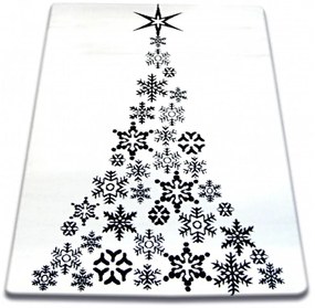Kusový koberec Vianočný stromček krémový 133x190cm