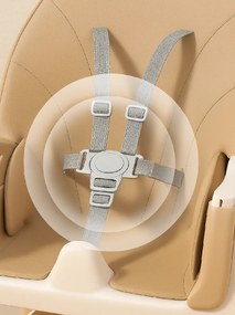 Stolička na kŕmenie KDK03 4v1 béžová + košík a kolieska ZDARMA