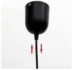 Čierne závesné svietidlo so skleneným tienidlom ø 10 cm Felis - Candellux Lighting