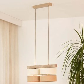 Brilagi - Luster na lanku FOREST 2xE27/15W/230V borovica/béžová/krémová