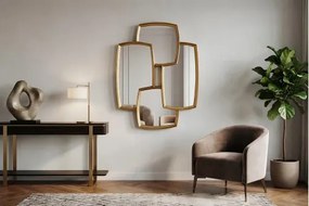 Zrkadlo Quadra 48190 90x70cm Zlaté  - Komfort-nábytok