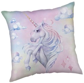 Detský dekoračný vankúš 40 × 40 cm - Unicorn "Rainbow"