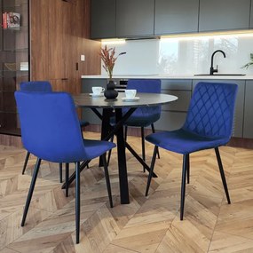 Jedálenská stolička DEXTER zamatová, granátová