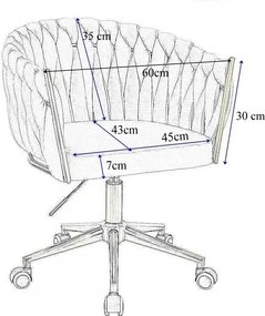 LuxuryForm DESIGN Stolička NORDEN VELUR na čiernom tanieri - latte