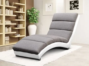 Čalúnené relaxačné kreslo Laguna 60, Dostupné poťahy: ekokoža Soft 017 (biela) + Lawa 05