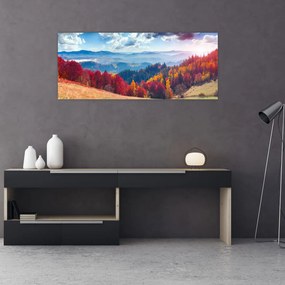 Obraz farebné jesenné krajiny (120x50 cm)