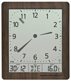 Digitálne nástenné hodiny 5893 AMS riadené rádiovým signálom 24cm