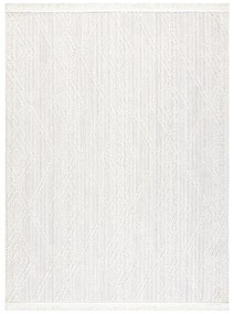 Koberec NANO EN14A Diamanty, slučkový, plocho tkaný, biely