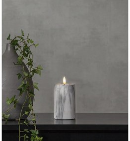 Sivo-biela betónová LED sviečka Star Trading Flamme Marble, výška 15 cm