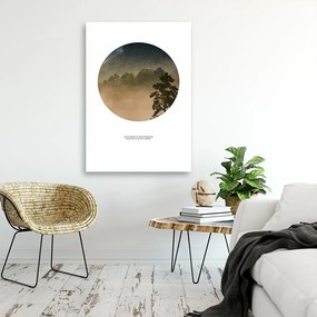 Obraz na plátně Mlha Lesní kruh Příroda - 60x90 cm