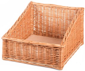 Kôš na preglejke prútený kosý Moleiro IV.š. 40 x hl. 45 x v. 15/25(cm)
