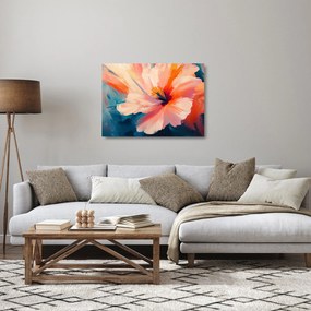 Sklenený obraz - Maľovaný kvet (70x50 cm)