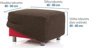 Super strečové poťahy NIAGARA tabaková taburetka (40 - 60 cm)