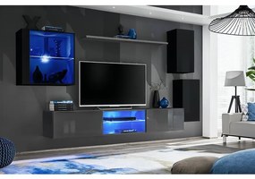 Obývacia Stena Switch Xxiii Čierna/Grafit